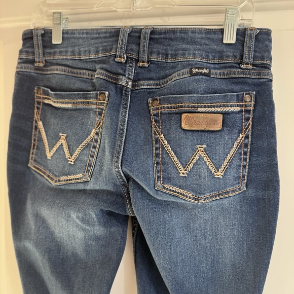 Wrangler Women's Skinny Jeans Size 9x32 Dark Wash Stretch Denim Mid Rise - Picture 5 of 9
